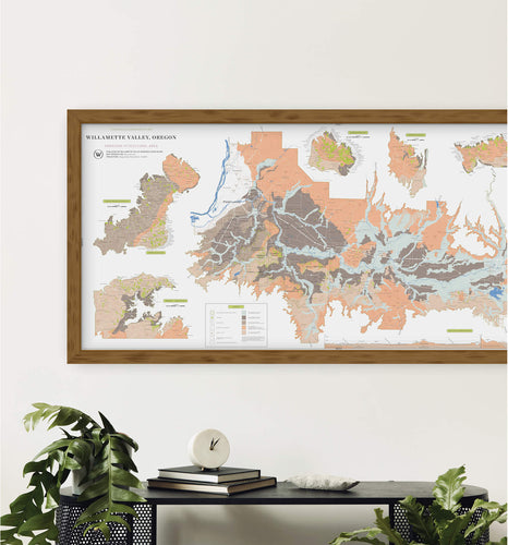 VINEYARD MAP of the WILLAMETTE VALLEY (VINTAGE)